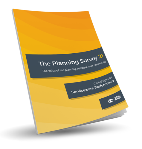 Serviceware Perfpormance Ergebnisse im BARC Planning Survey 21.