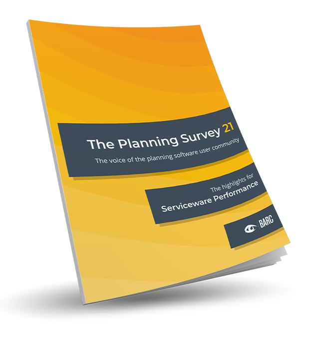 Serviceware Perfpormance Ergebnisse im BARC Planning Survey 21.