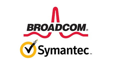 Logos: Broadcom, Symantec.