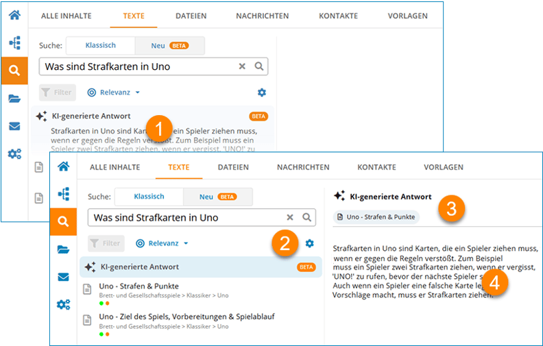 KI-generierte Antworten in Serviceware Knowledge