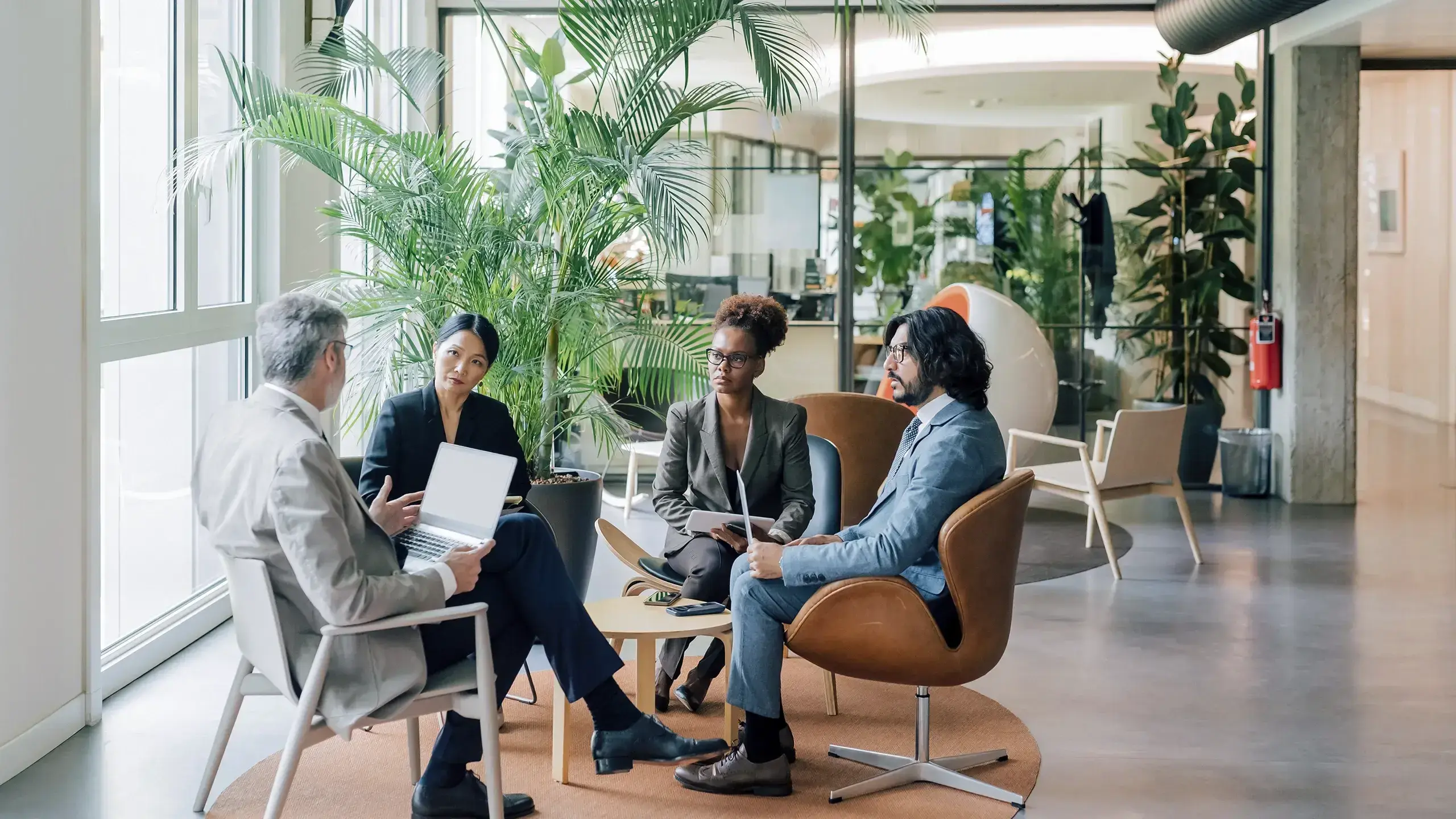 group of employees in a meeting