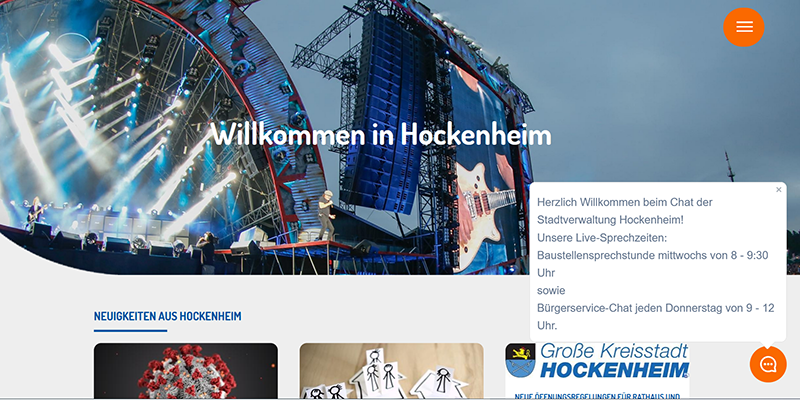 messaging-chat-webseite-stadtverwaltung-hockenheim