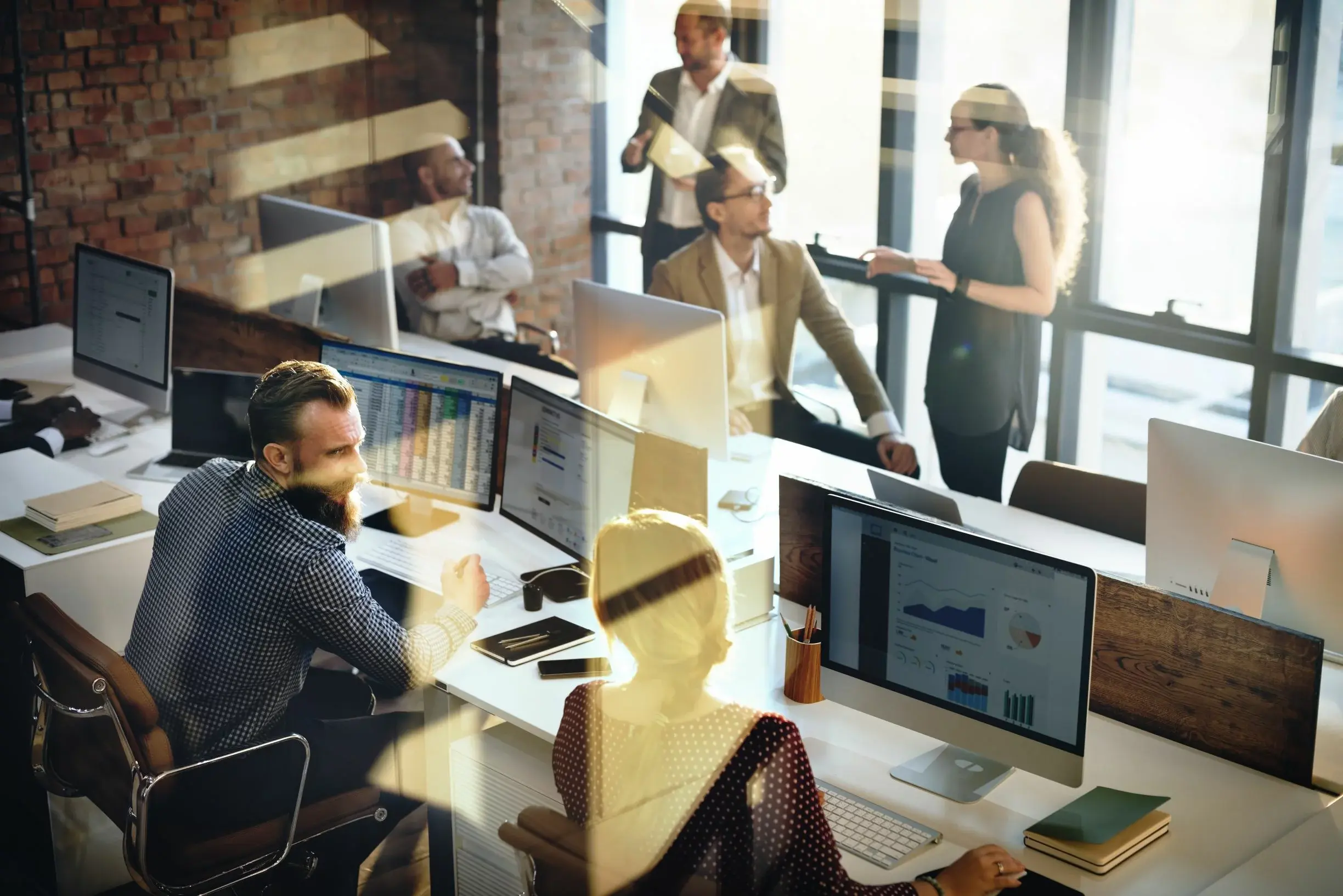 People working in an office