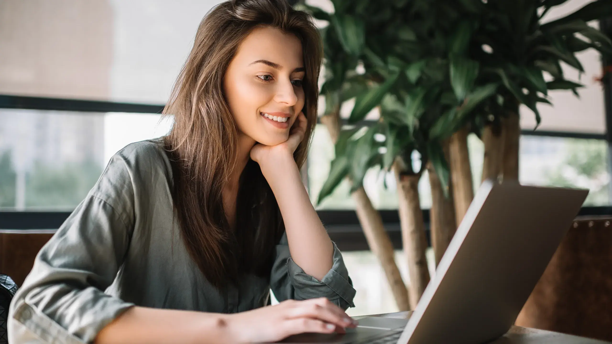 woman working at desk