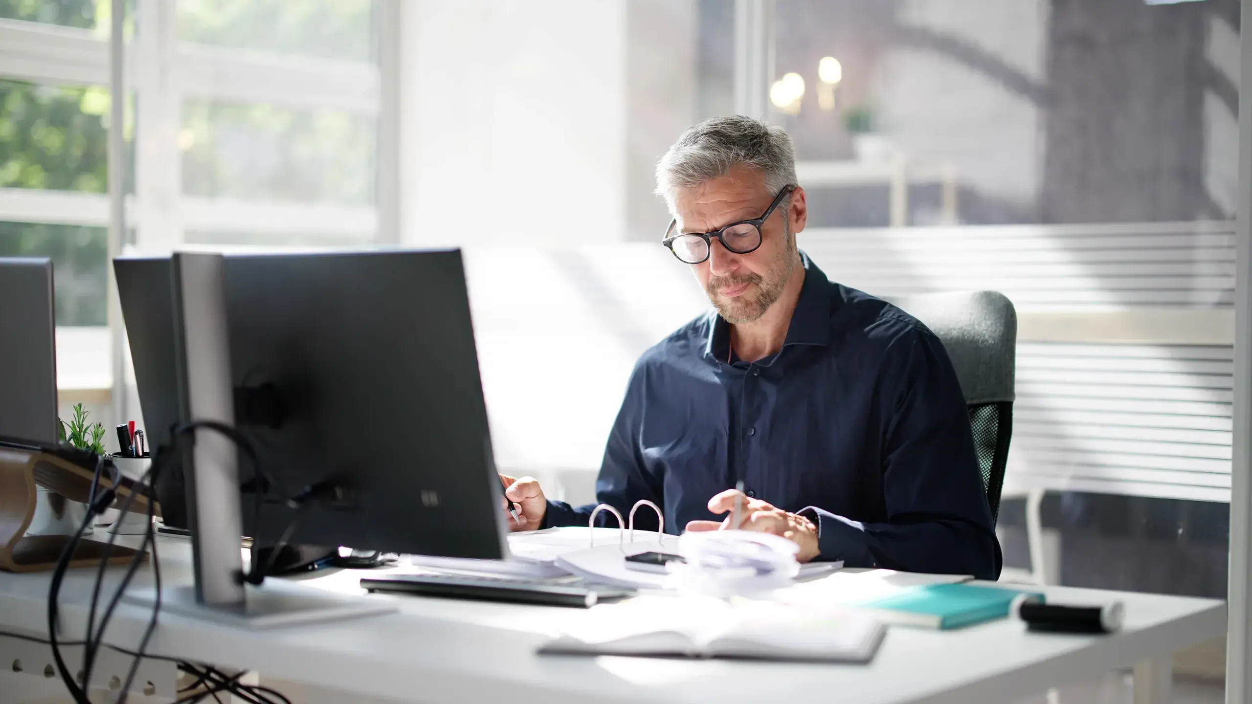 Man working at desk