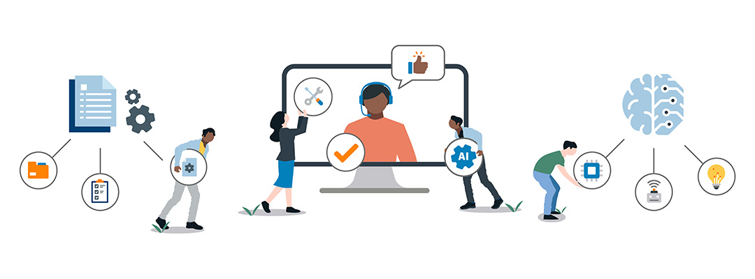 Die Wirkung von Wissensmanagement und künstlicher Intelligenz im digitalen Kundenservice.